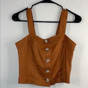 Banana Republic Brown Crop Bustier Tank Top Size 4P #275 🏷️
